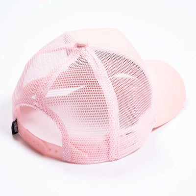 0003. Lightweight Vented Training Cap - Pink x Small White Logo